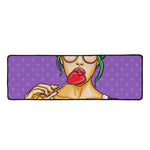 Punk Girl And Lollipop Print Long Kitchen Mat