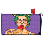 Punk Girl And Lollipop Print Mailbox Cover