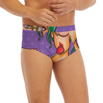 Punk Girl And Lollipop Print Men's Briefs