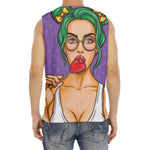 Punk Girl And Lollipop Print Men's Fitness Tank Top