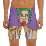 Punk Girl And Lollipop Print Men's Long Boxer Briefs