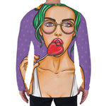 Punk Girl And Lollipop Print Men's Long Sleeve T-Shirt