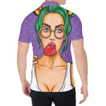 Punk Girl And Lollipop Print Men's Shirt