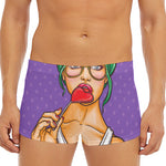 Punk Girl And Lollipop Print Men's Short Boxer Briefs