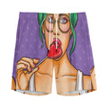 Punk Girl And Lollipop Print Men's Athletic Shorts