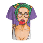 Punk Girl And Lollipop Print Men's Sports T-Shirt