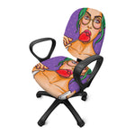 Punk Girl And Lollipop Print Office Chair Cover