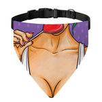 Punk Girl And Lollipop Print Over The Collar Dog Bandana