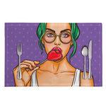 Punk Girl And Lollipop Print Placemat