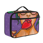 Punk Girl And Lollipop Print Portable Lunch Bag