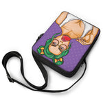Punk Girl And Lollipop Print Rectangular Crossbody Bag