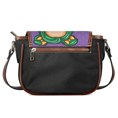 Punk Girl And Lollipop Print Saddle Bag
