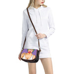 Punk Girl And Lollipop Print Saddle Bag