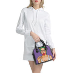 Punk Girl And Lollipop Print Shoulder Handbag