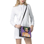 Punk Girl And Lollipop Print Shoulder Handbag