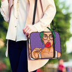 Punk Girl And Lollipop Print Shoulder Strap Bible Bag