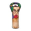 Punk Girl And Lollipop Print Single Neoprene Wine Tote