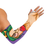 Punk Girl And Lollipop Print Sun Protection Arm Sleeves