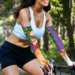 Punk Girl And Lollipop Print Sun Protection Arm Sleeves