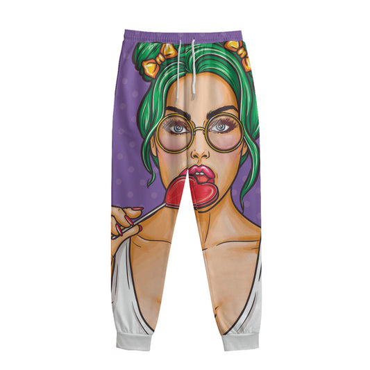 Punk Girl And Lollipop Print Sweatpants