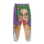 Punk Girl And Lollipop Print Sweatpants