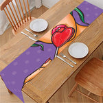 Punk Girl And Lollipop Print Table Runner