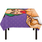 Punk Girl And Lollipop Print Tablecloth