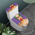Punk Girl And Lollipop Print Toilet Lid And Tank Cover Set