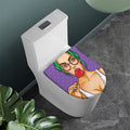 Punk Girl And Lollipop Print Toilet Lid Cover