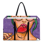 Punk Girl And Lollipop Print Utility Tote Bag