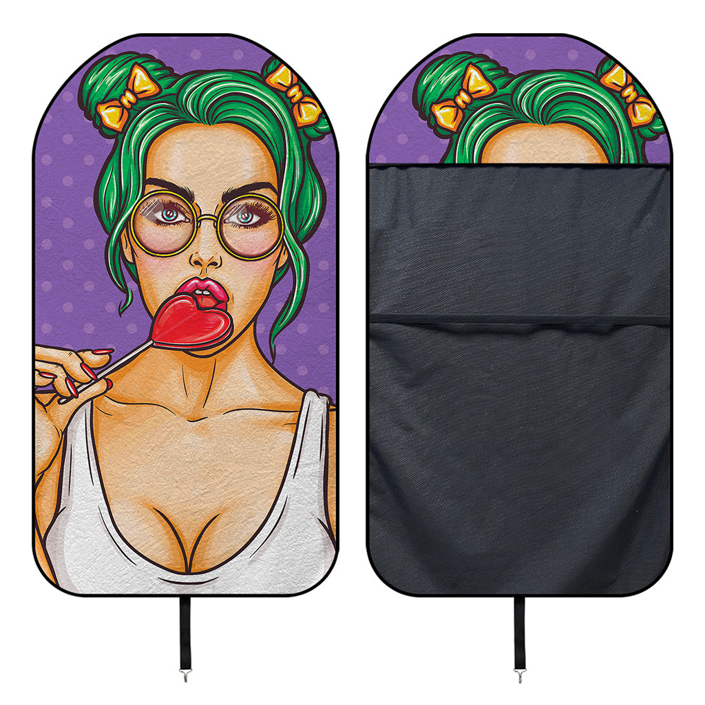 Punk Girl And Lollipop Print Waterproof Car Seat Cover