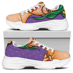 Punk Girl And Lollipop Print White Chunky Shoes