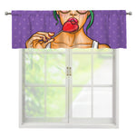 Punk Girl And Lollipop Print Window Valance