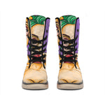 Punk Girl And Lollipop Print Winter Boots