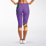Punk Girl And Lollipop Print Women's Capri Leggings