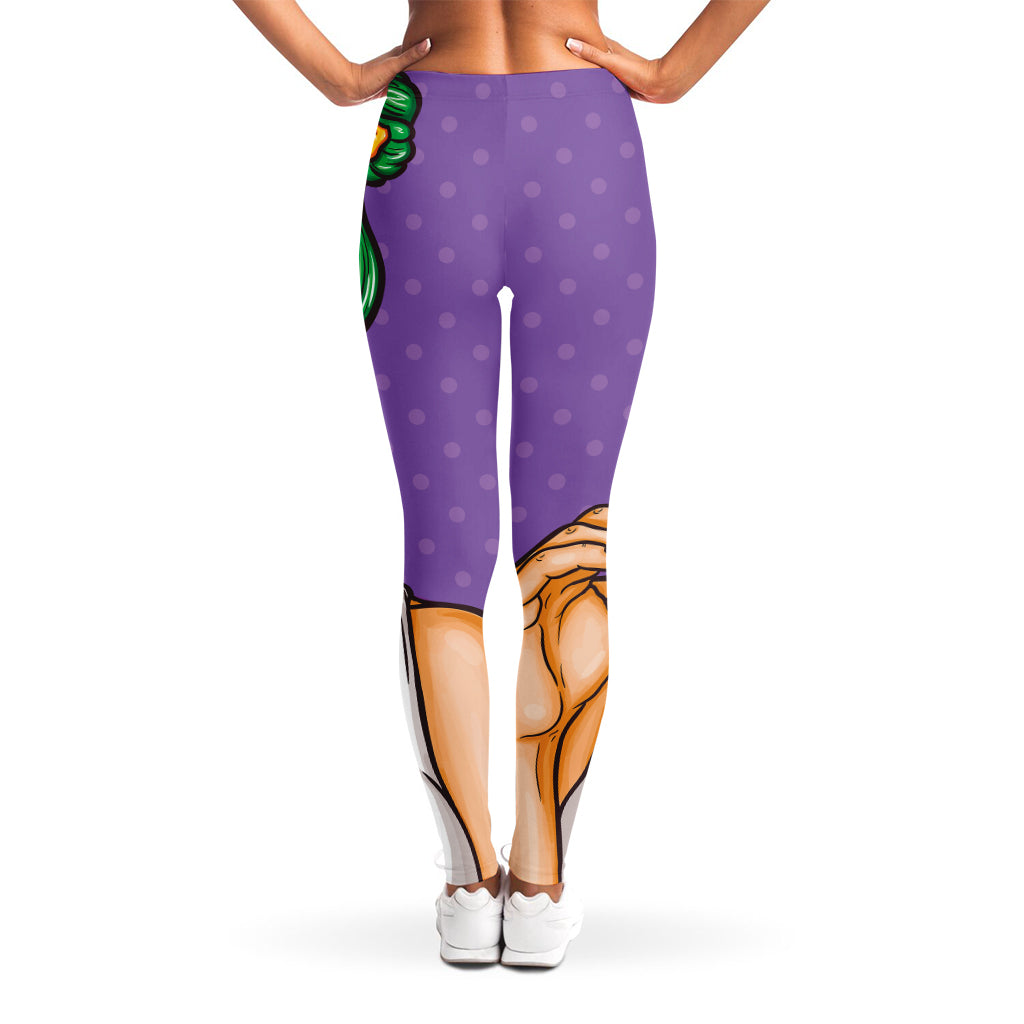 Punk Girl And Lollipop Print Women's Leggings