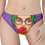 Punk Girl And Lollipop Print Women's Thong