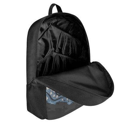 Punk Mohawk Devil Print 17 Inch Backpack