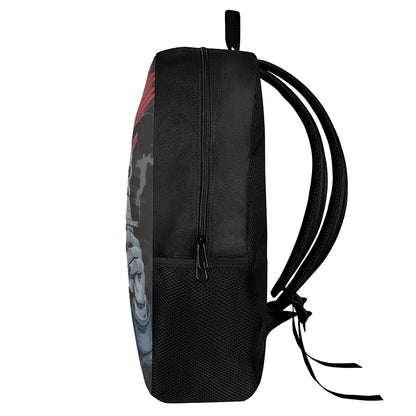 Punk Mohawk Devil Print 17 Inch Backpack