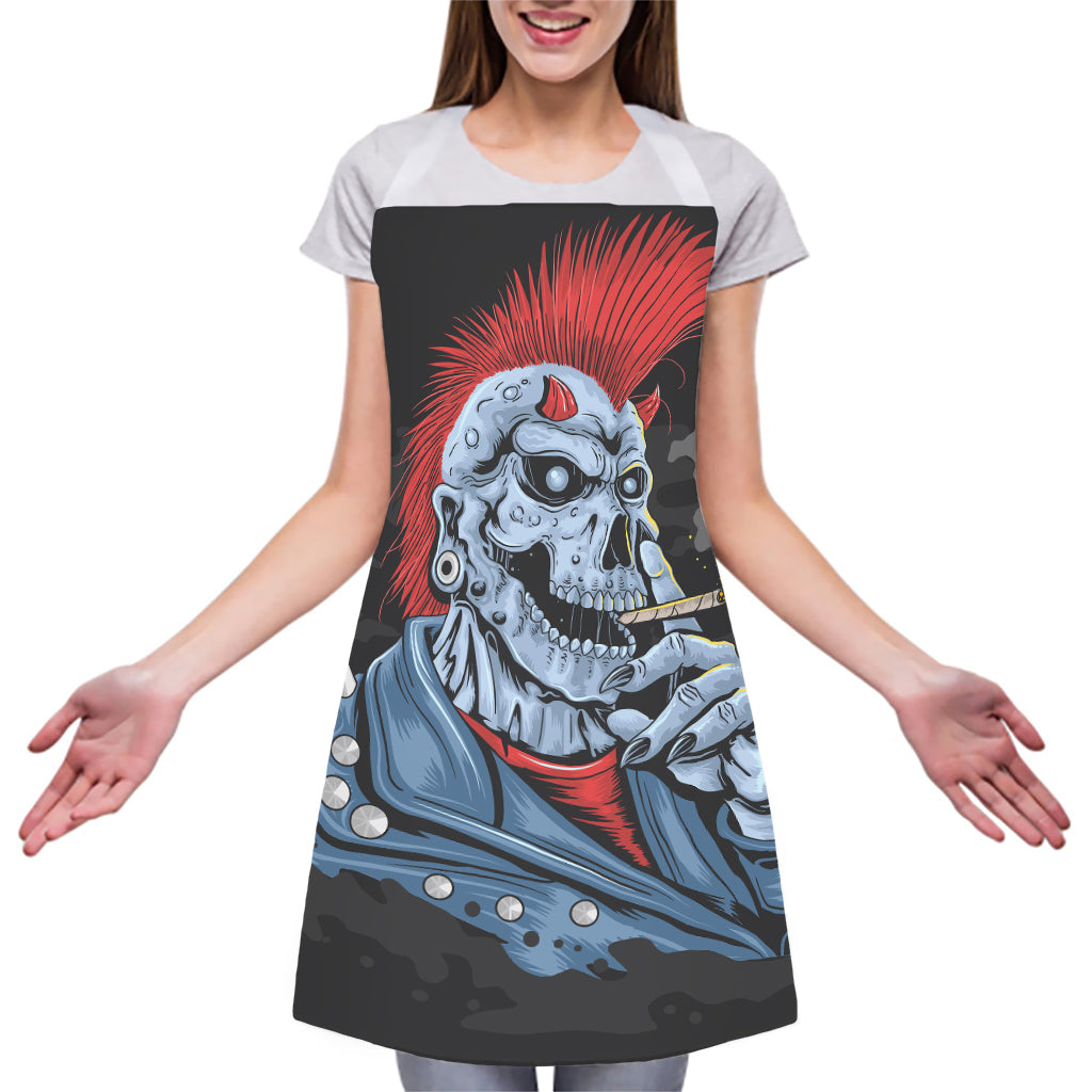 Punk Mohawk Devil Print Adjustable Apron
