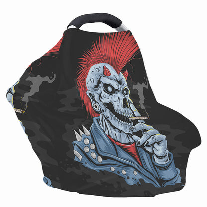 Punk Mohawk Devil Print Baby Seat Cover