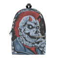 Punk Mohawk Devil Print School Backpack