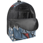 Punk Mohawk Devil Print Backpack