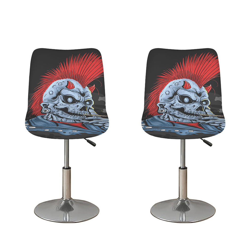 Punk Mohawk Devil Print Bar Stool Covers