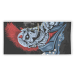 Punk Mohawk Devil Print Beach Towel
