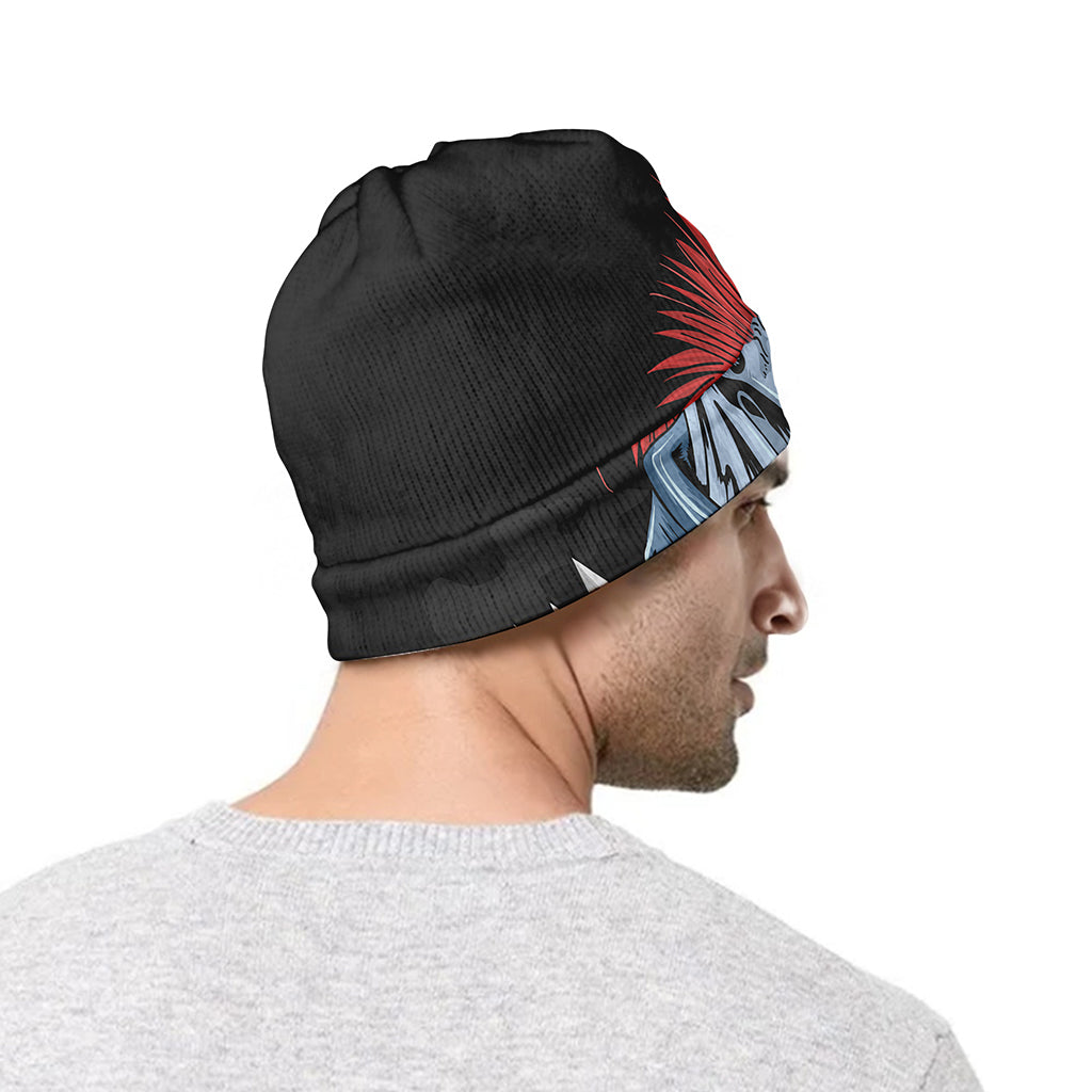 Punk Mohawk Devil Print Beanie