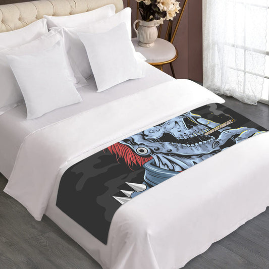 Punk Mohawk Devil Print Bed Runner