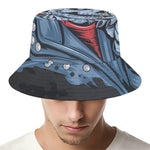 Punk Mohawk Devil Print Bucket Hat