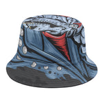 Punk Mohawk Devil Print Bucket Hat