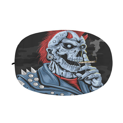 Punk Mohawk Devil Print Car Side Mirror Covers